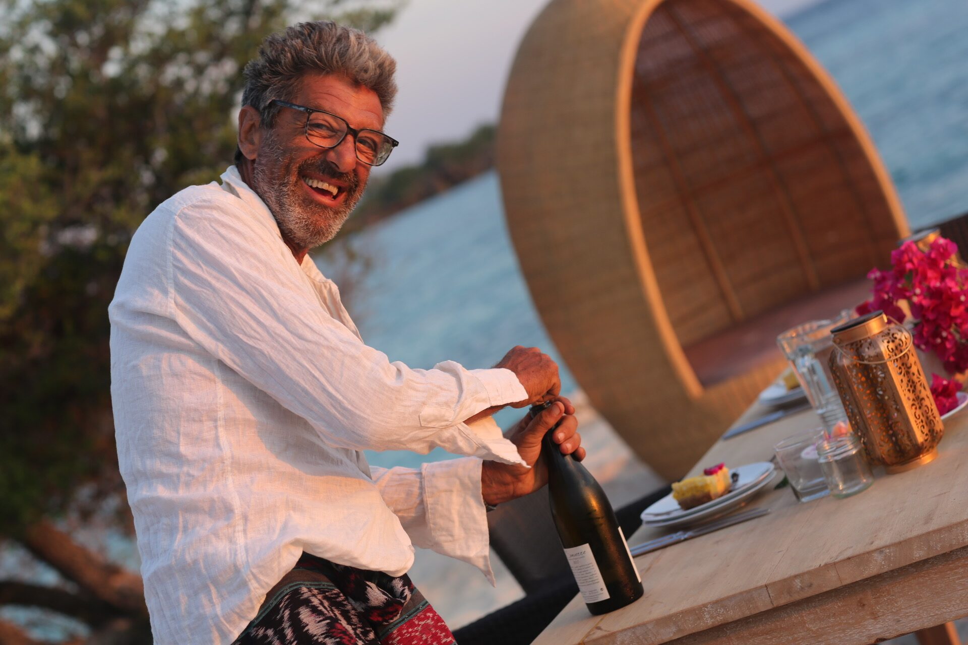 Wine poured at the table